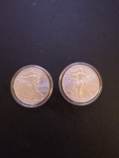 2 x 2010 American Silver Eagle 1oz .999 Fine Silver - Brilliant Uncirculated