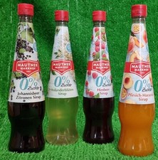 (8,39€/L) 4x Mautner Sirup 0% PROBIERSORTIMENT (4x0,7Liter) zuckerfrei Versand0€