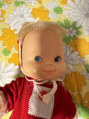 Vintage Baby-That-A-Way Crawling Doll by Mattel 1974 Baby Doll