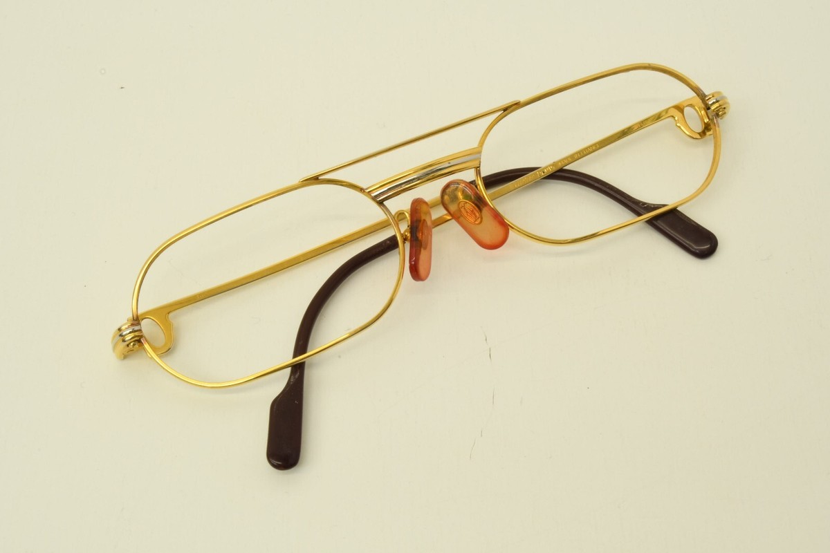 Authentic Cartier Must Louis Oval Frames 55 20 140 Ochialli No