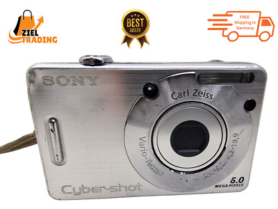 Sony Cyber-shot DSC-W50 6.0MP Digitalkamera Carl Zeiss Lens 3x Zoom Silver