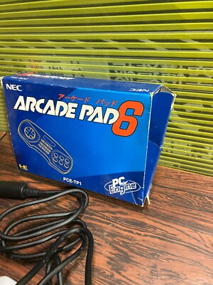 NEC PC Engine Control Joy Pad Controller ARCADE PAD 6 PCE-TP1 W