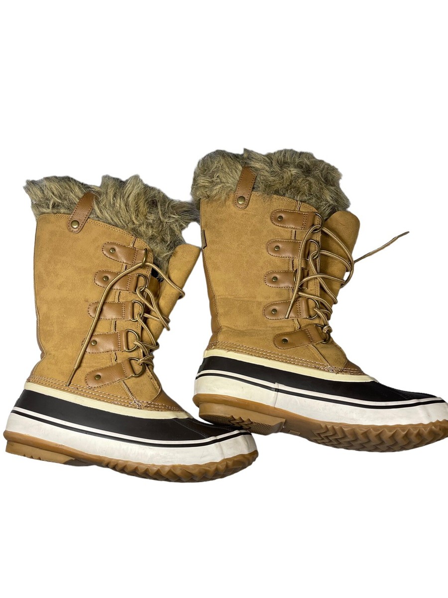 Waterproof Boots Jbu Edith Boots JBU Edith Tan Black Tall