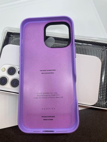 Coque téléphone Kuromi CASETiFY iPhone 16 Pro max Sanrio livraison immédiate - Photo 7 sur 17