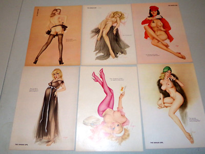 6 Alberto Vargas Girl Pinups They say you can if they're real by biting them
