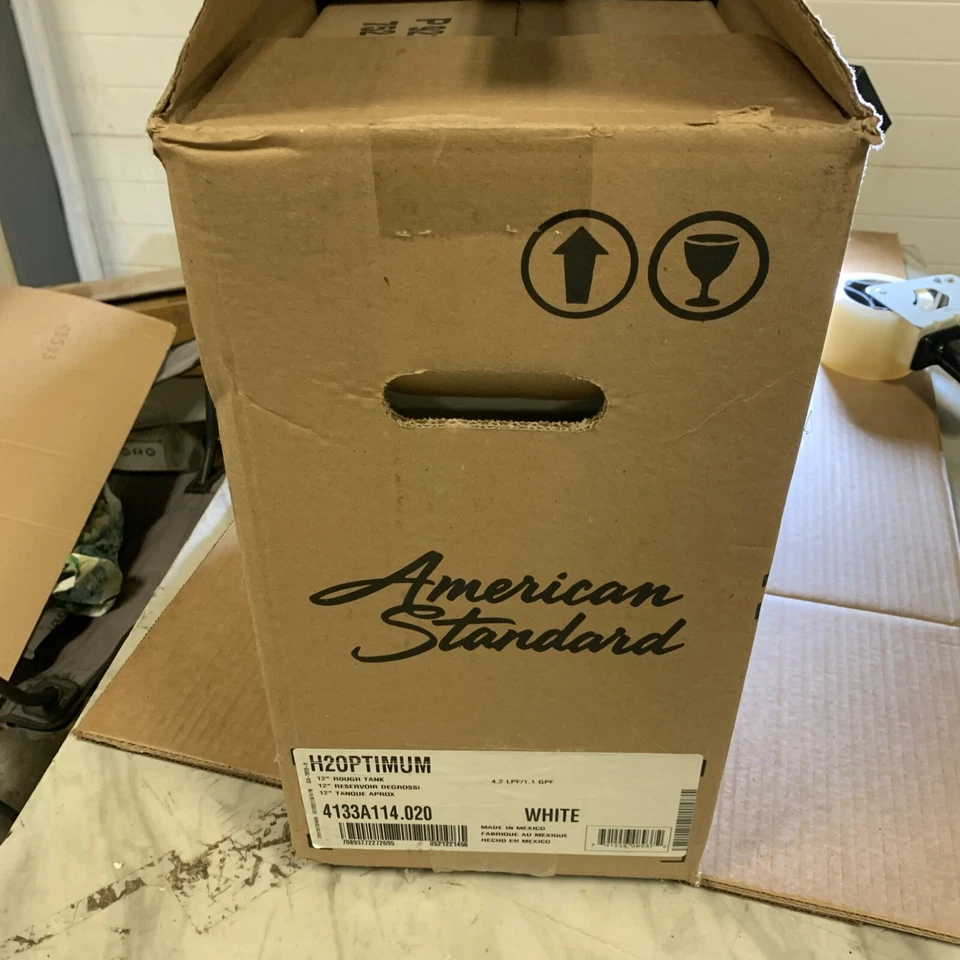 American Standard 4133A114.020 H2Optimum 1.1 gpf 12" Rough Tank Only - White - Image 2 of 4