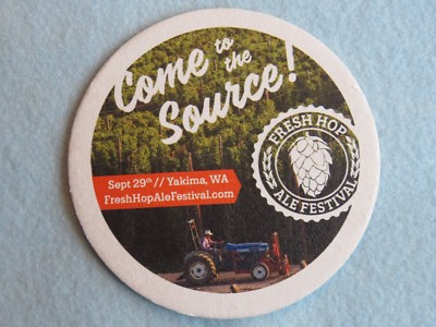 Bier Sammlerstück Untersetzer ~ Yakima Washington Frisch Hop Ale Fest ~ 2018