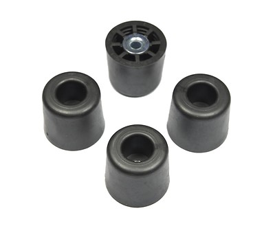 4 LARGE EXTRA TALL ROUND RUBBER FEET BUMPERS 1.250W x 1.125H  FURNITURE US MADE