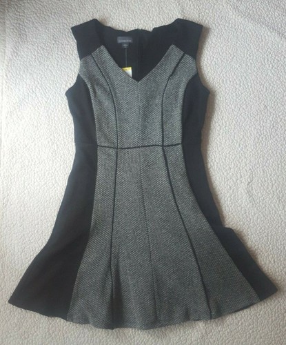 NEW Women's Covington Medium Color Blocked A Line Flare Dress Black/White M $80 - Picture 3 of 5