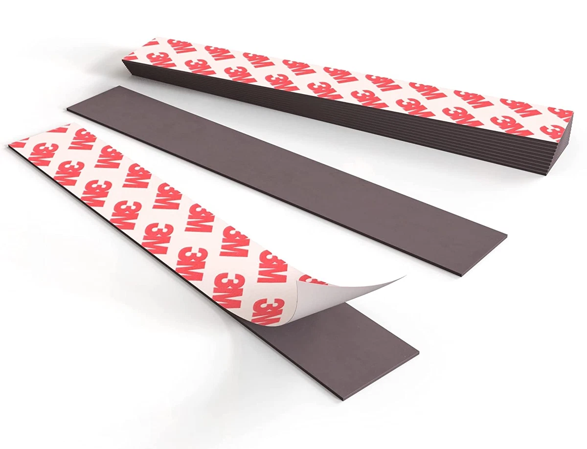 Nextclimb - Flat Adhesive Magnetic Strips, Extra Strong Magnetic Strips  Adhesive