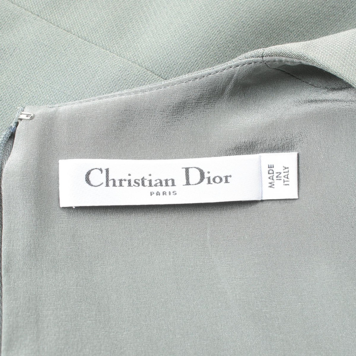 Christian Dior Dress one piece 941R56A1166 wool silk Green Christian Dior Dress one piece 941R56A1166 wool silk Green
