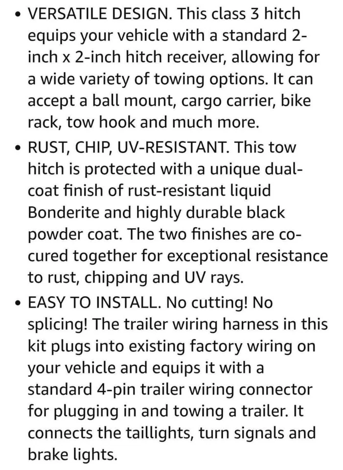 Engate de reboque novo na caixa Curt classe 3 com receptor de 2 polegadas para Jeep Patriot  - Imagem 4 de 4