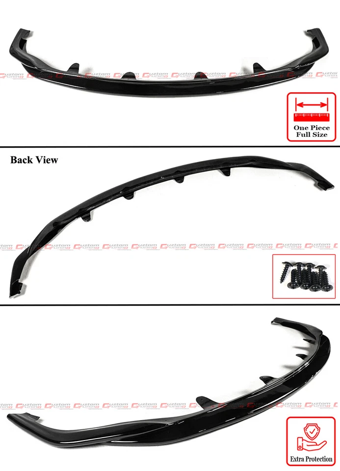 For 2015-18 Lexus RC300 RC350 F-Sport JDM SK Style Gloss Black Front Bumper Lip - Image 3 of 4