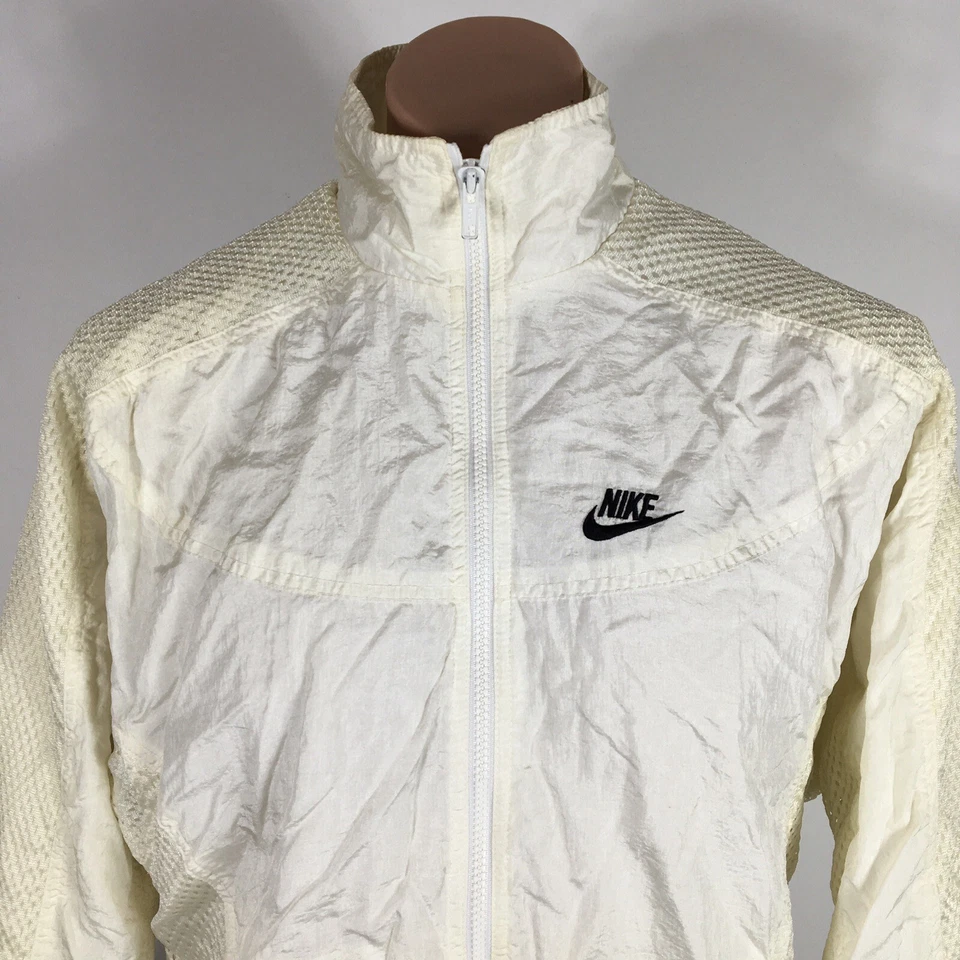 Винтажный 1989 80-х Nike Air Jordan полета разминка трек куртка слоновой кости с подкладкой сетки M/L - Изображение 3 из 4