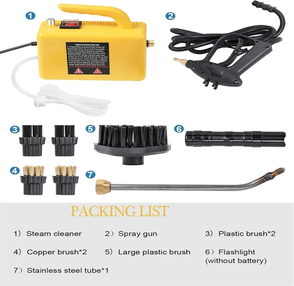 High Temperature Pressurized Steam Cleaner,Multi-Purpose Hand-held High Pressure - image 3 of 4