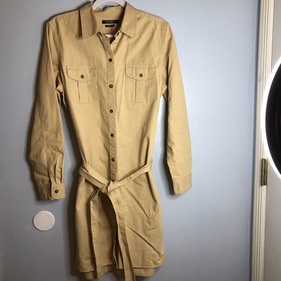 Ralph Lauren Khaki Denim Shirt Dress 