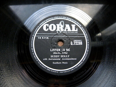 1360/ BUDDY HOLLY-Listen to me - I´m gonna love you too-78rpm Schellack