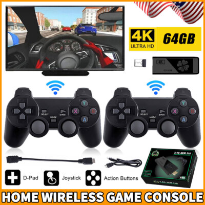 US Video Game Sticks M8 Console 2.4G Dual Wireless Controller Game Stick 4K