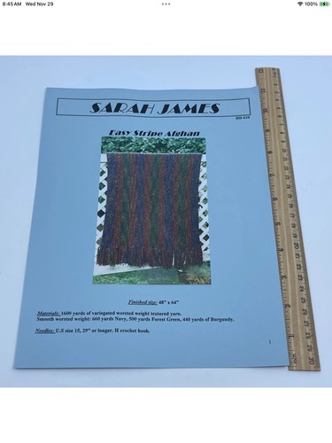 VTG Boutique Artisan Knitting Pattern Landscape Shawl, Neck Scarf & Easy Afghan - Picture 15 of 15