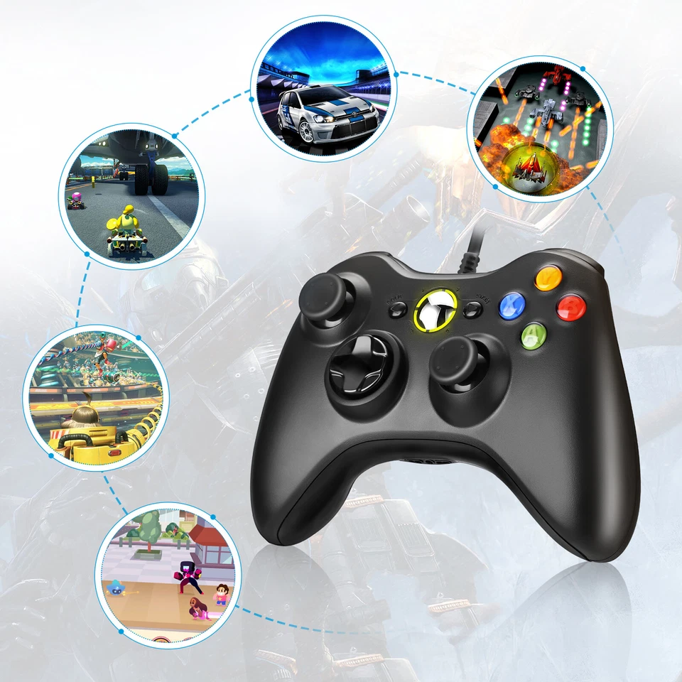 Wired Controller USB For PC Compatible With Xbox 360 /Windows 7 8 10 11 Gamepad - Image 4 of 4