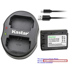 Kastar Battery Dual Charger for Sony NP-FZ100 BC-QZ1 Sony Alpha 9R A9R Camera