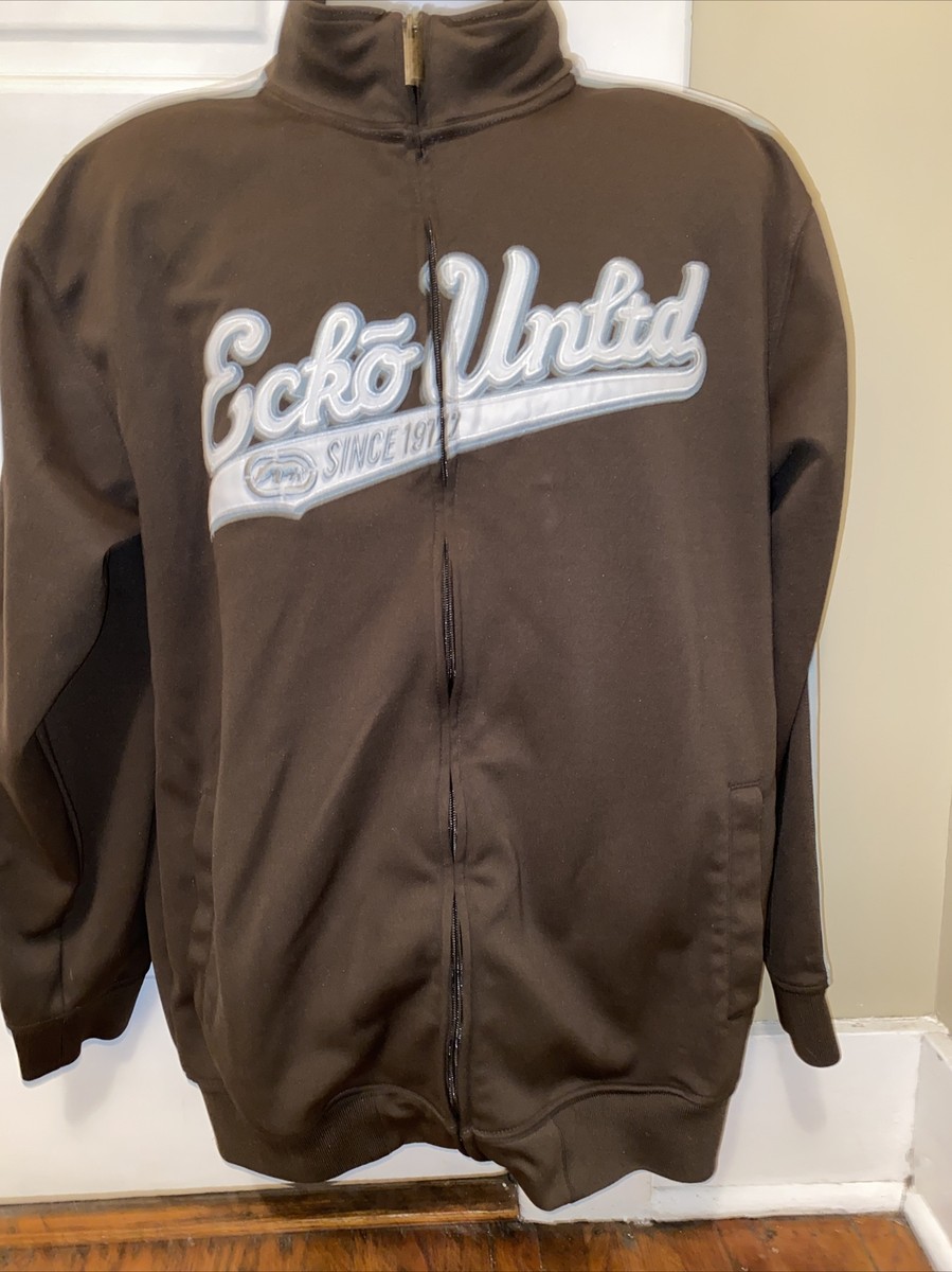 ECKO UNLTD Jacket Track Suit Men's LARGE Embroidered Logo