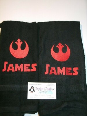 Star Wars Rebel Logo Personalized Dish Kitchen Hand Towels ANY COLOR