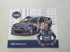 2015 JIMMIE JOHNSON LOWE'S NASCAR DRIVER HERO Card 10x8