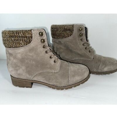 Women's Bjorndal Phoebe Camel Upper Leather Ankle Lace-Up Boots Size 10.