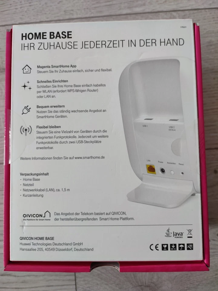 telekom SmartHome Base 2 zentrale Smart Home Steuereinheit kabelgebunden & kabellos weiß - Bild 2 von 2