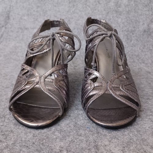Bandolin0 Womens Sandal 6M Silver Metallic Delmari Strappy Sling Back Pump - Picture 9 of 14