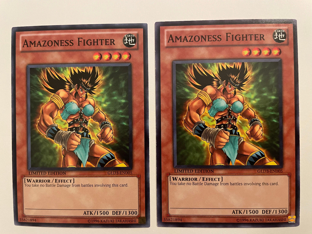 Amazoness Fighter - GLD3-EN005 - Common - Limited Ed - NM YuGiOh