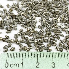 100 Tiny Watch Barrel Arbors Parts Gears Silver Steampunk Art Watchmaker Lot Cog