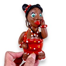 Vintage Kuba Figur Frau mit Aschenbecher? Comic Skulptur Deko Zigarre fehlt! 