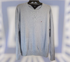 Men's Tommy Hilfiger Sweatshirt Style Crew Neck Light Blue Academia Large