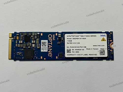 Intel Optane P1600X Series 118GB SSD M.2 PCIe NNMe SSDPEK1A118GA01 New Free Ship - Bild 3 von 6