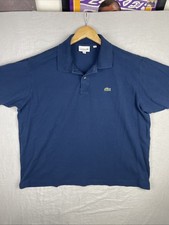 Lacoste Polo Shirt Mens 3XL FR 8 Navy Blue Classic Fit Button Knit Short Sleeve