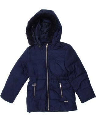 GUESS wattierte Jacke Mädchen mit Kapuze 4-5 Jahre dunkelblau CE01
