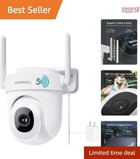 5MP Outdoor Security Camera WiFi Night Vision 360  Auto-Tracking