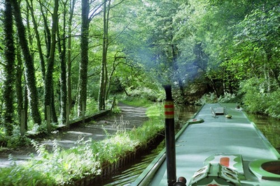 #ad Photo 6x4 Peak Forest Canal 1990 Romiley Here the canal takes a high con c1990 GBP 2.00