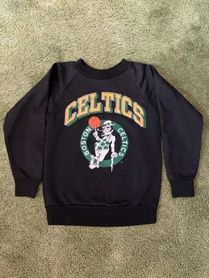 Vintage Retro Boston Celtics NBA Basketball Sweatshirt Size M 10/12 Kids Youth
