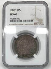 1879 P Seated Liberty Half Dollar NGC MS-65 - Hard to Find