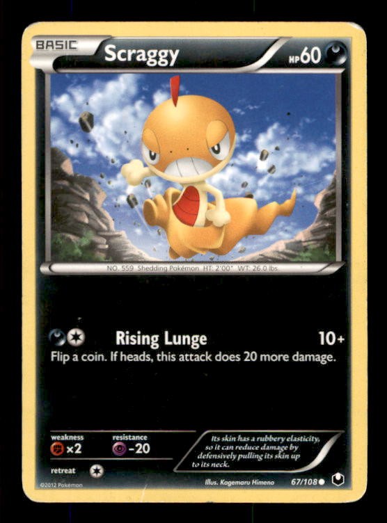 Scraggy 67/108 Common Dark Explorers Pokemon Heavily Played