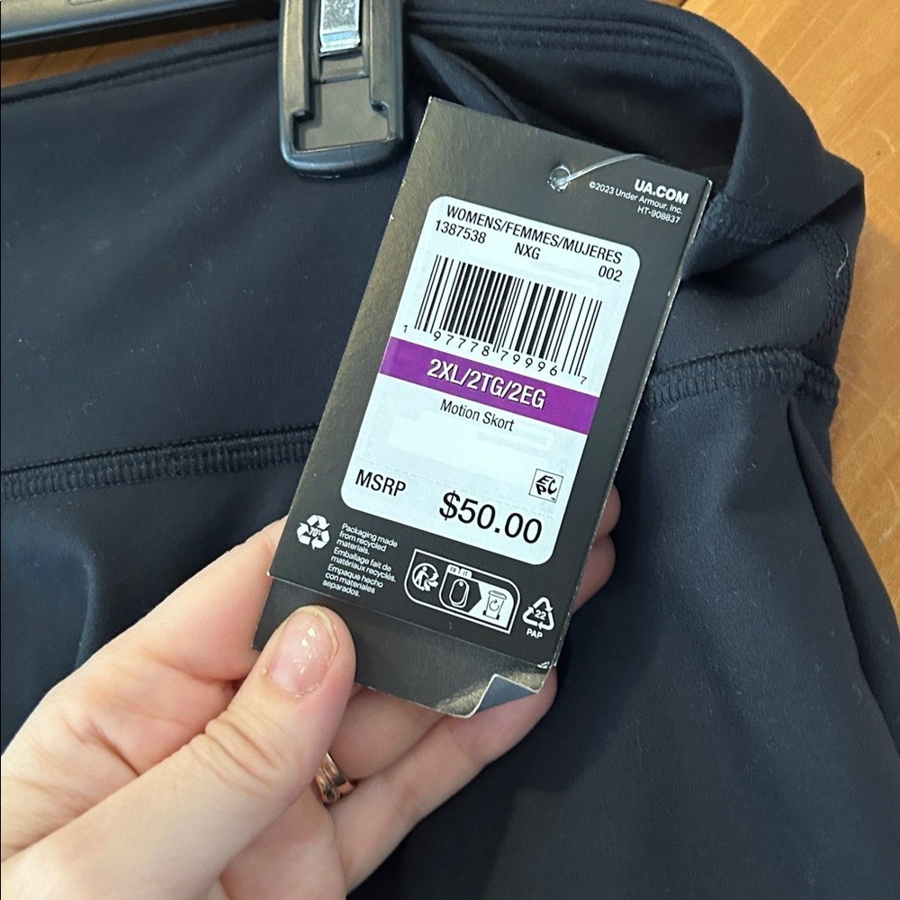 Under armour black core motion athletic skort NWT thumbnail 3