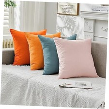 Colorful Pillow Covers 18x18 Set of 4 Multi 18" x 18" Pack of 4 Multicolor