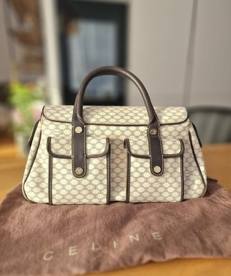 Authentic CELINE Vintage White Macadam Bag w/ Dustbag - Well Cared For