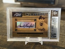 2005 Playoff Prime Cuts MLB Icons Silver Sandy Koufax HOF AUTO 28/32 