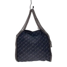Stella McCartney Falabella Denim Indigo Chain Shoulder Bag Monogram Auth