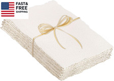 25 Sheets Watercolor Paper, 2 X 3.5, Deckled Edge Handmade Paper