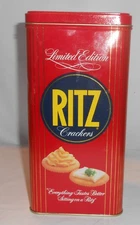 Vintage 19867 NABISCO RITZ Cracker Collectible Storage Tin LIMITED EDITION Nice